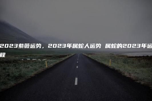 2023紫薇运势，2023年属蛇人运势 属蛇的2023年运程